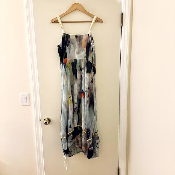 Deco De Vous A Nous Abstract Printed Maxi Dress Sz M - Picture 4 of 5